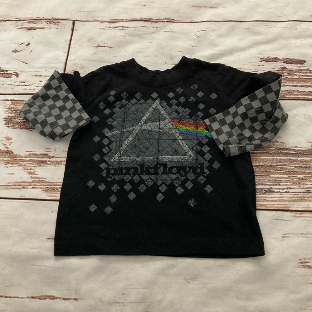 CHILDRENS PINK FLOYD LONG SLEEVED CHECKERED SHIRT